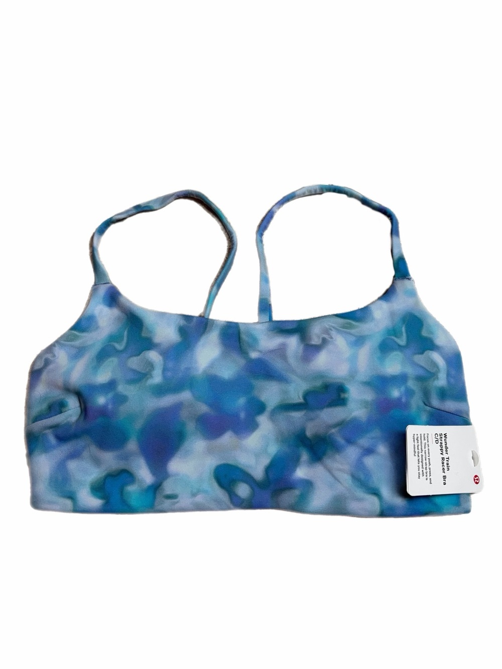 NWT Lululemon Wunder Train Strappy Racer Bra *C/D (Floral Blueberry Multi) 4
